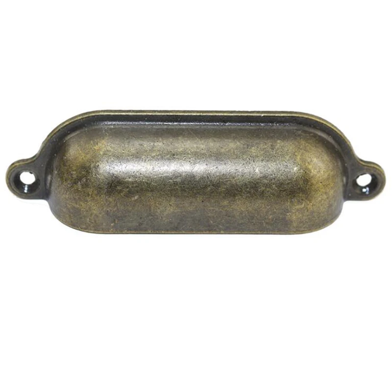 Бронзовый чашки в виде раковины ящик шкафа Потяните ручки 100 мм комод ручкой