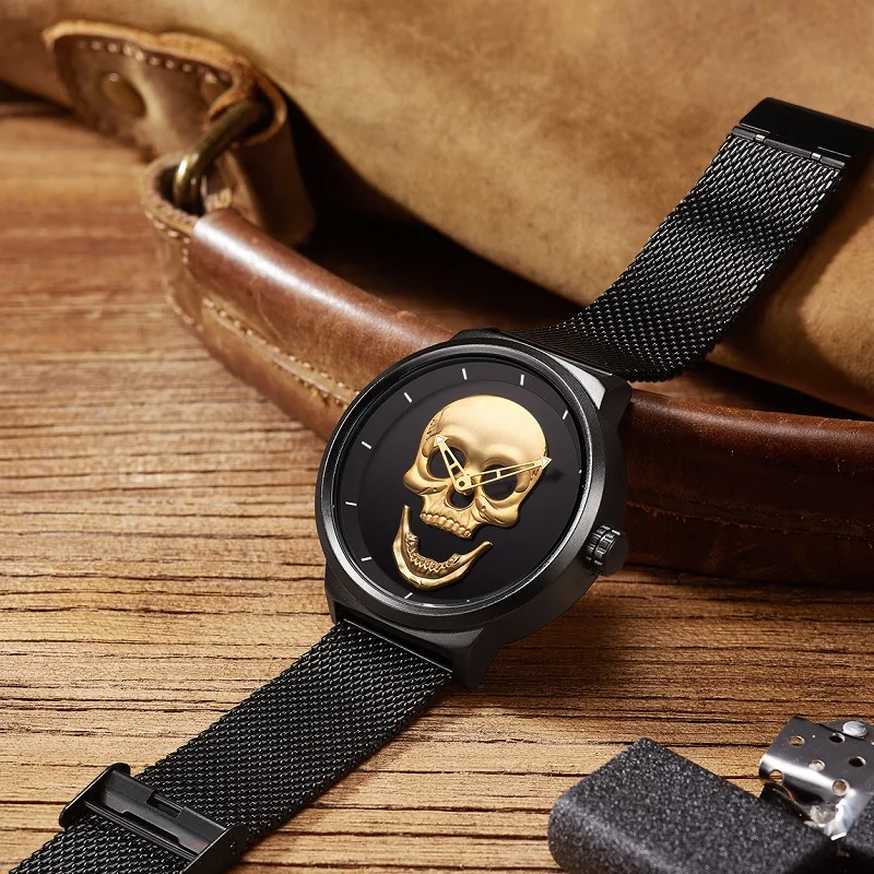 Часы наручные BIDEN Мужские кварцевые в стиле стимпанк Оригинальные