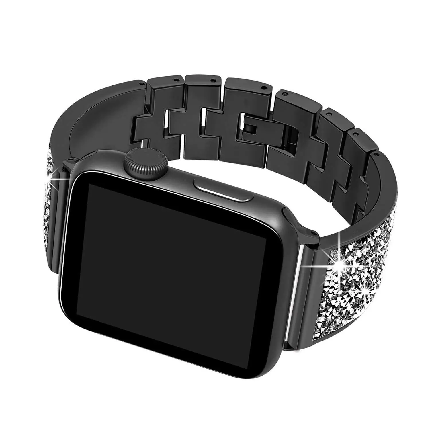 Роскошный Бриллиантовый ремешок для Apple Watch, ремешок 40 мм, 38 мм, браслет, ремешок, шикарный чешский камень, женский ремешок для часов iwatch, серия 5, 4