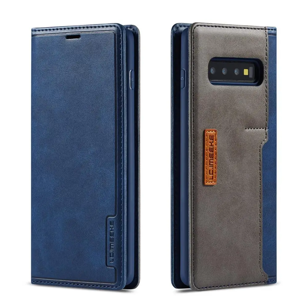

Luxury Leather Phone Case For Samsung Galaxy S10 E Credit Card Slot CellPhone Sim-Card Cover Glaxay S10E Skin Capinh Shell