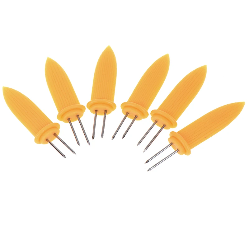 6PCS Corn On The Cob Holders Stainless Steel BBQ Prongs Skewers Forks Party kichen accessories tool | Дом и сад