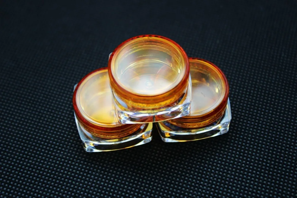 Апельсиновый пластиковый косметический контейнер квадратная баночка для крема