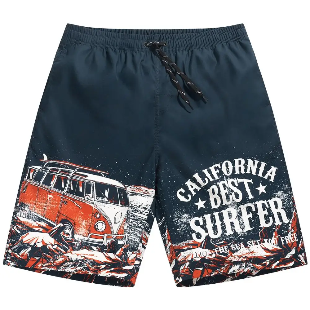 Мужские пляжные шорты Surfaster с эластичной резинкой на талии брендовые Шорты для