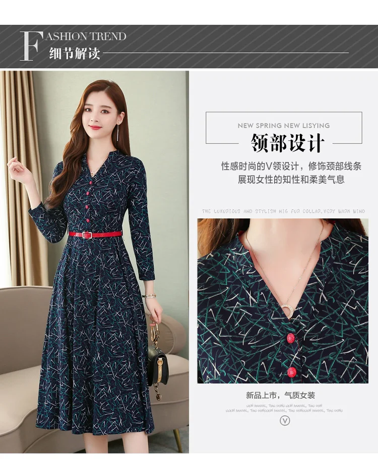 Винтажное Хлопковое платье-миди Boho с принтом; сезон осень-зима; 3XL; большие размеры; платье с длинными рукавами; элегантные женские облегающие вечерние платья