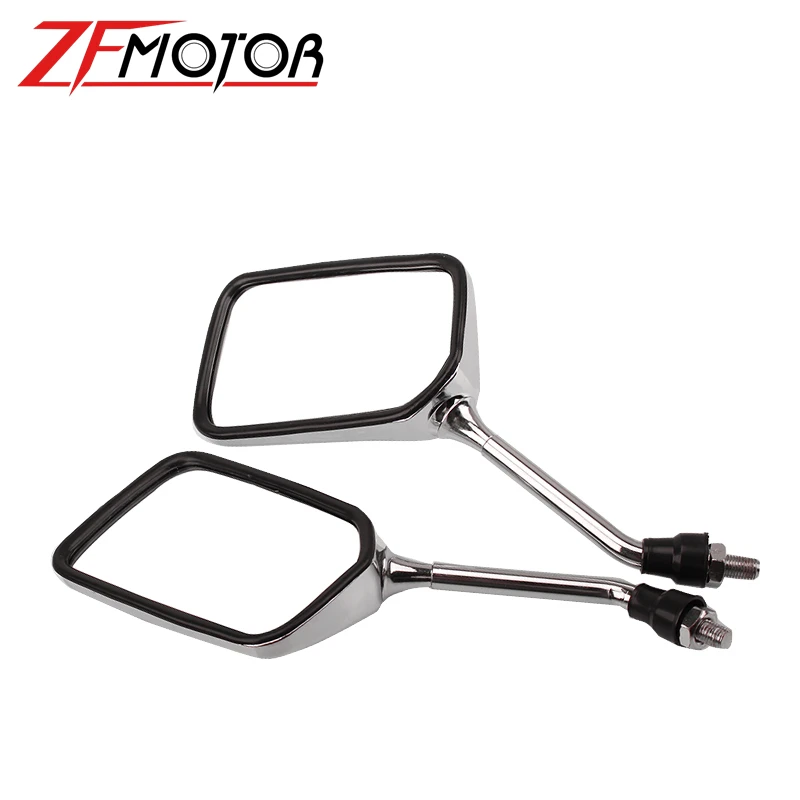 Мотоциклетные зеркала 10 мм универсальные заднего вида овальное боковое зеркало