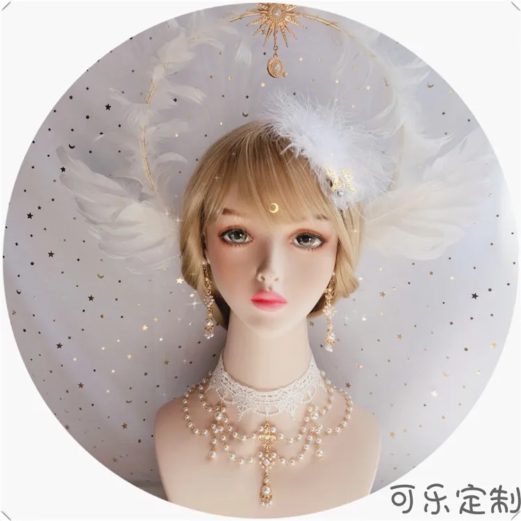 

Japanese Original Handwork Lolita Gorgeous Multilayer Pearl Necklace Sweet Lace Clavicle Chain Vintage Palace Collar Accessories