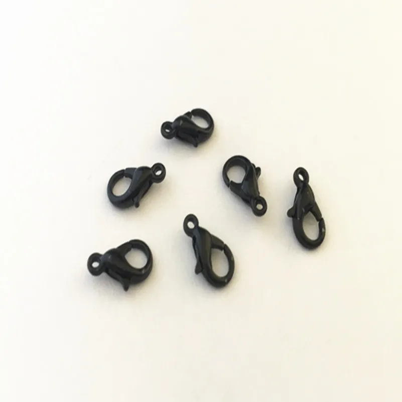 5MMX10MM Black Color Lobster Clasps Accessories Necklace Pendant 50Pcs/Lot | Украшения и аксессуары