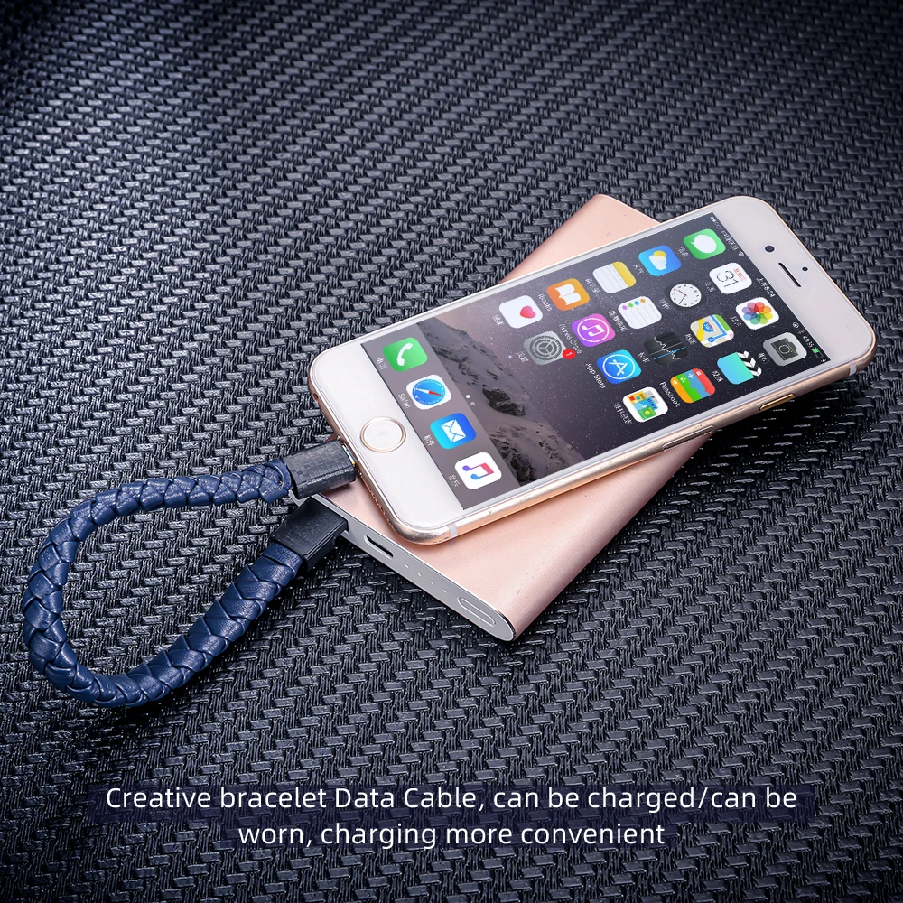 

Outdoor Portable Leather Mini Micro USB Bracelet Charger Data Charging Cable Sync Cord For Android Type-C Phone Cable