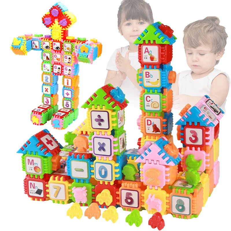 

216 Pcs DIY City Creative Baby Paradise House Spelling Puzzle Building Blocks Figures Bricks Educational Toys for Children Gift