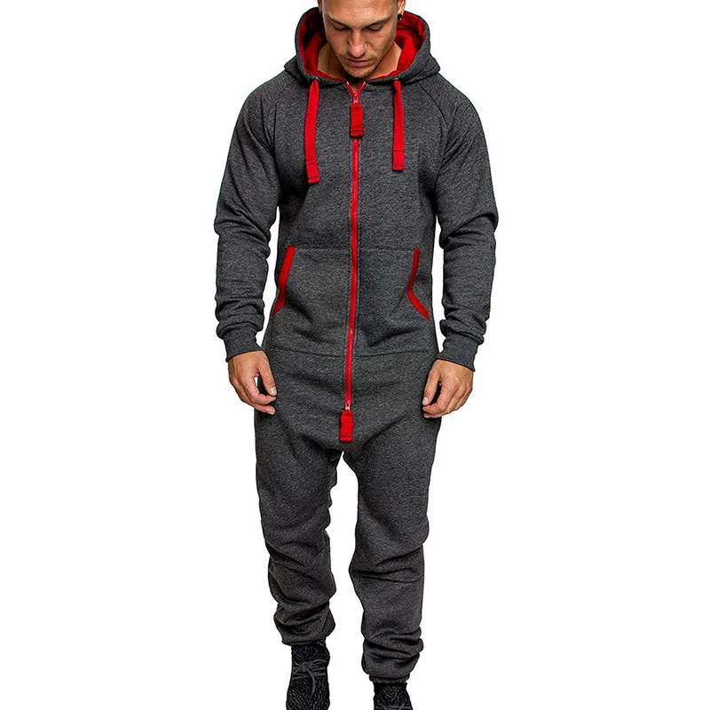 Модный мужской комбинезон в комбинезоне Combinaison Pyjama Весенняя Повседневная