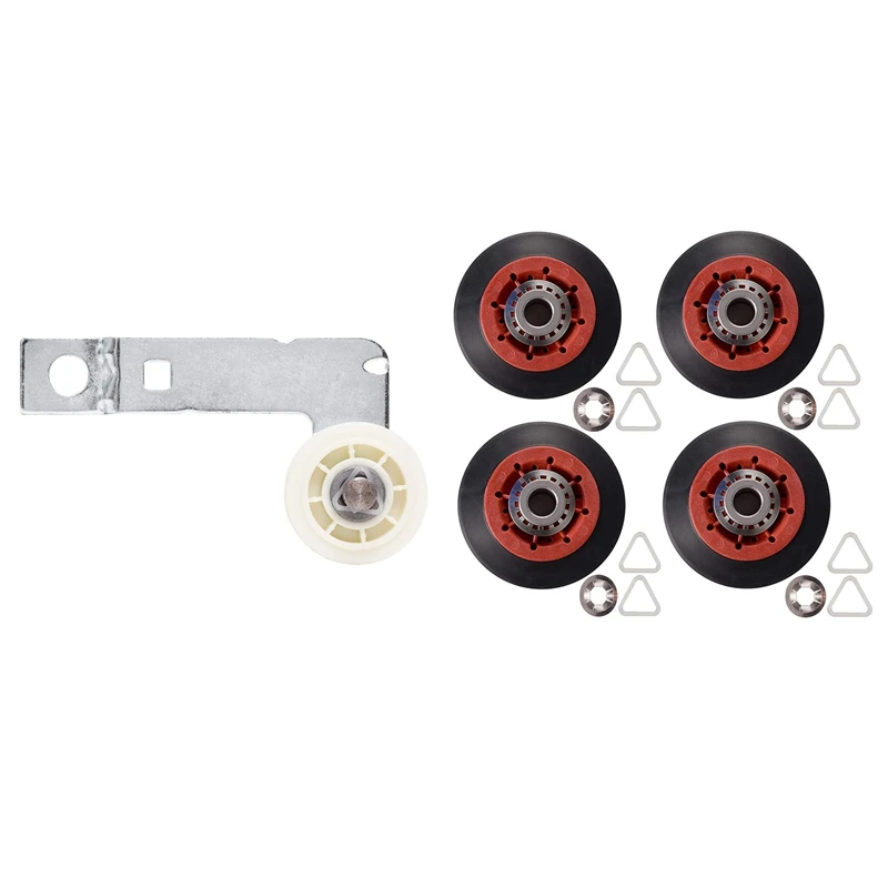 

5 шт для W10837240 сушилка для натяжного ролика запасная часть для Kenmore сушилка, 1 шт. в упаковке и черного цвета из 4 предметов