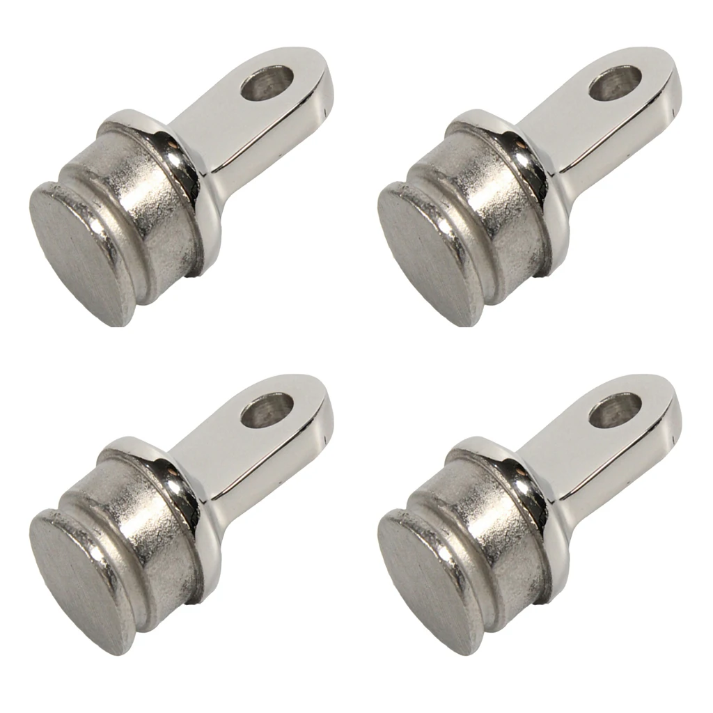 

4Pcs 316 Marine-Grade Stainless Steel Inside Eye End for Bimini Top 1 inch Round Tube