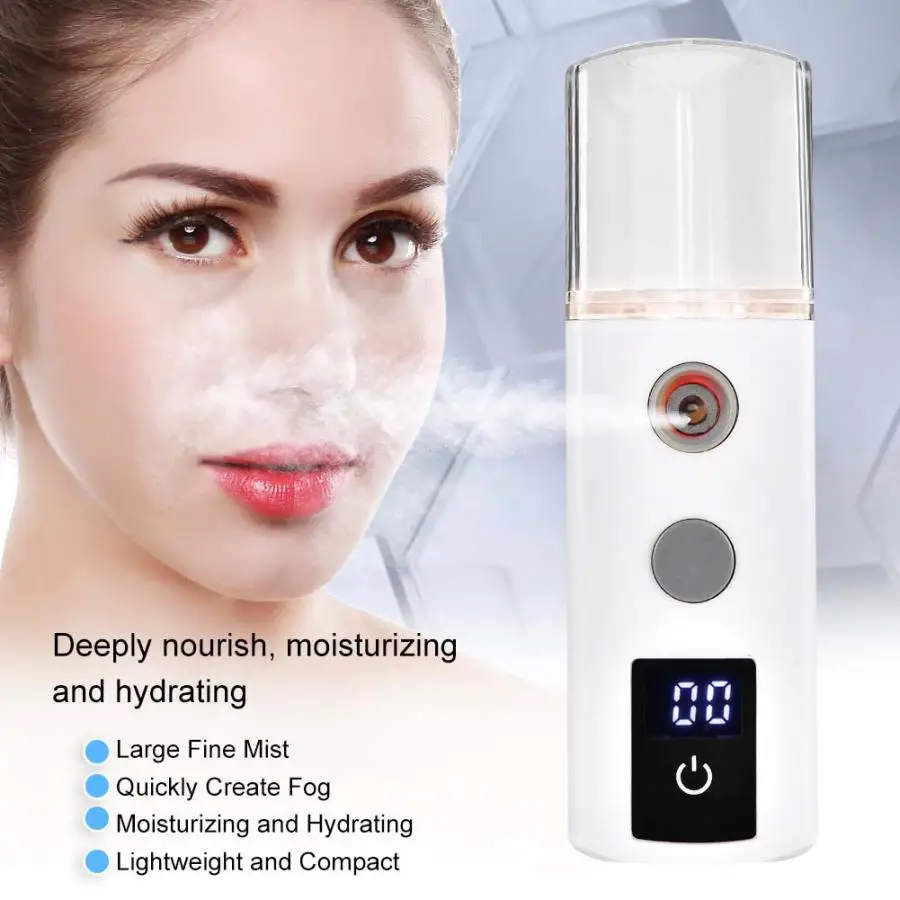 Распылитель для лица 3 в 1 40 мл нано спрей портативный увлажняющий Вибратор| |