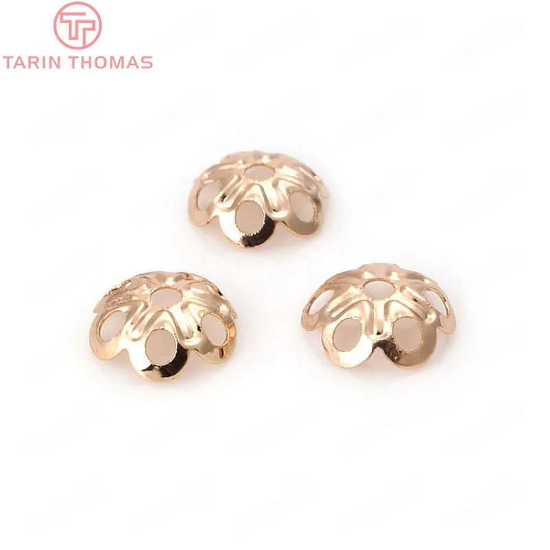 20 шт. латунные бусины с покрытием 24-каратным золотом 8 мм | Украшения и аксессуары