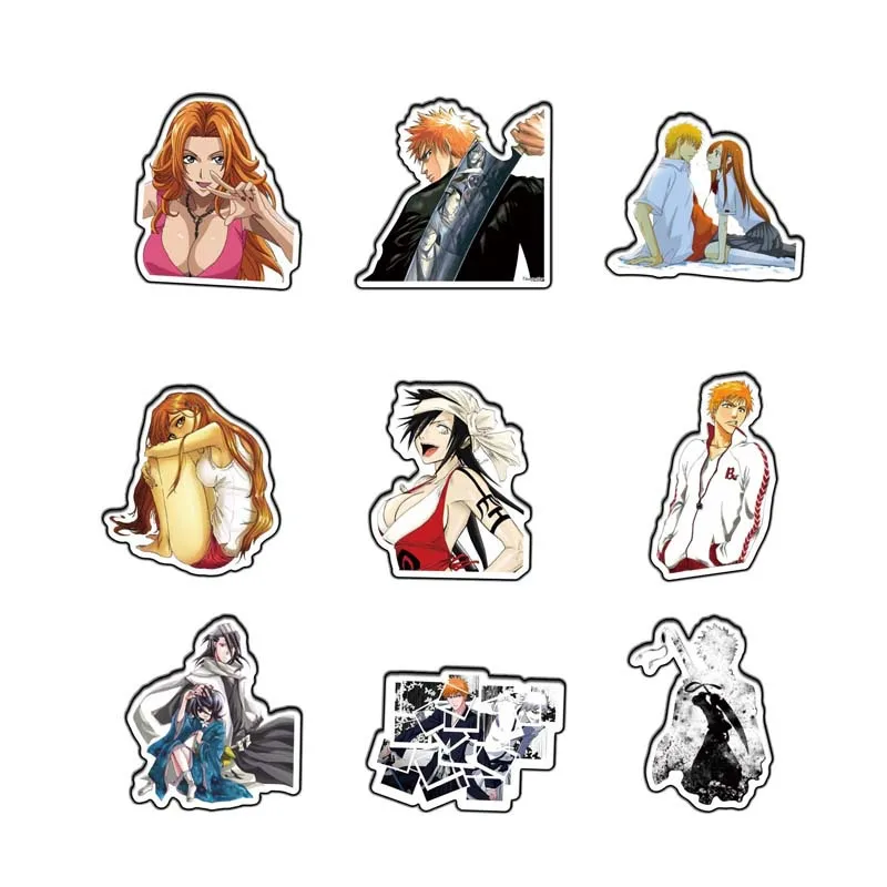 

A 50Pcs BLEACH Stickers Japanese Anime Stickers For Case Car Motorcycle Skateboard Luggage Refrigerator Guitar