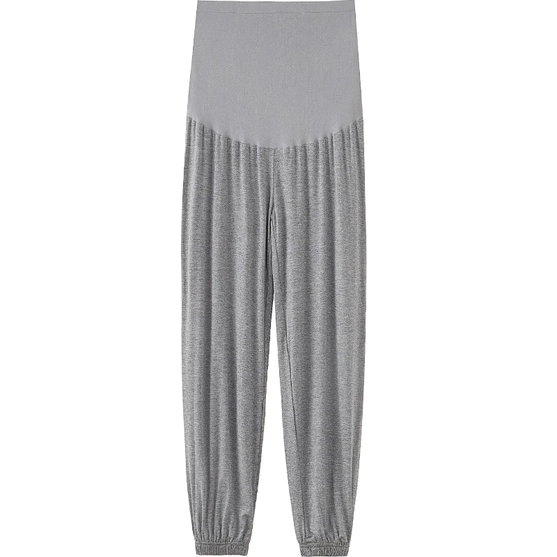 

931# Summer Thin Modal Cotton Wide Leg Maternity Jogger Pants Elastic Waist Belly Loose Pants for Pregnant Women Pregnancy Home