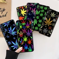 plant leaves cannabis leaf silicone phone case for honor 9x pro play 9a 8x 20 30i 9s 10 lite 8s 2020 20e 20s 30 youth cover
