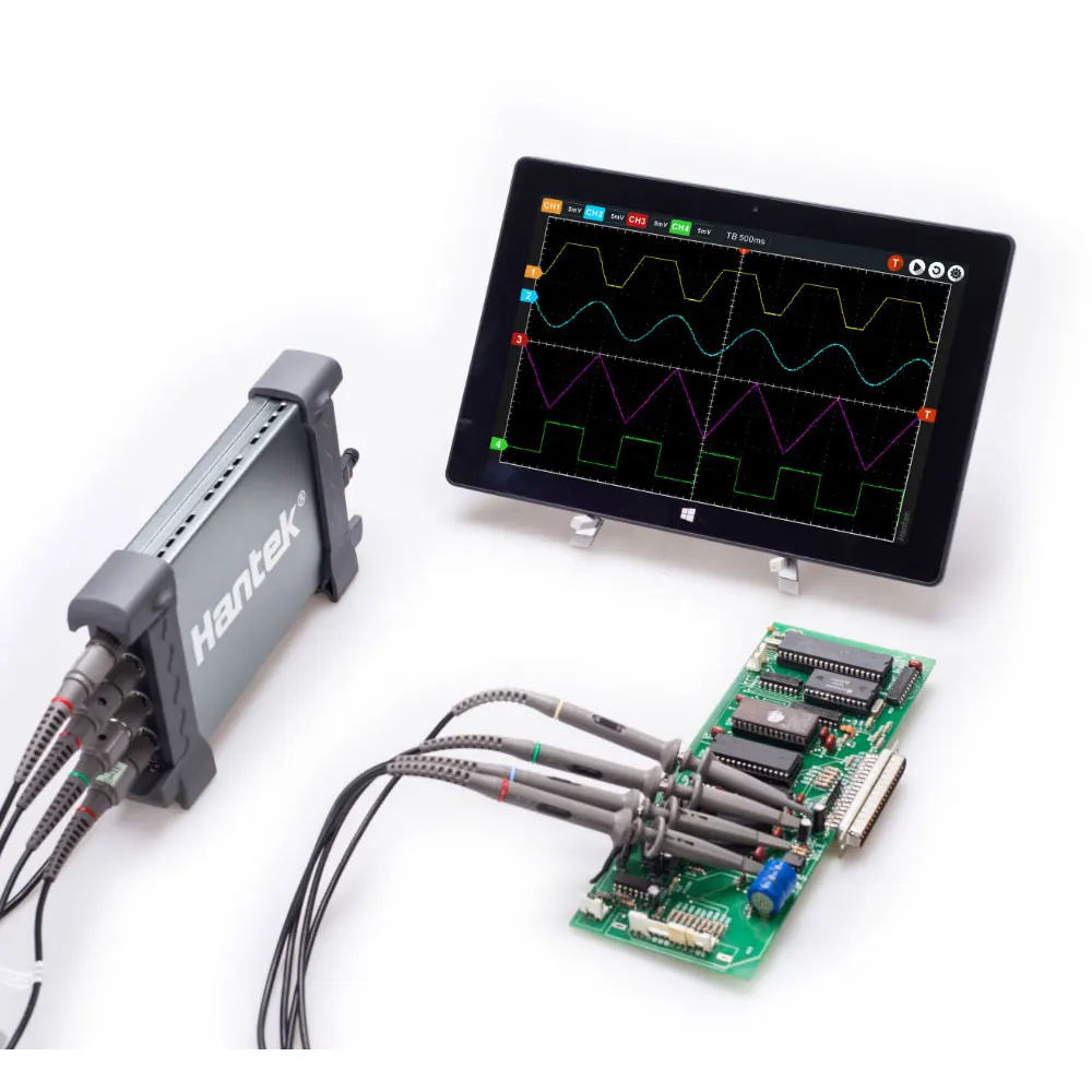 Hantek 6074be автомобильный Осциллограф портативный ПК USB 2 0 интерфейс 4 канала 70 МГц