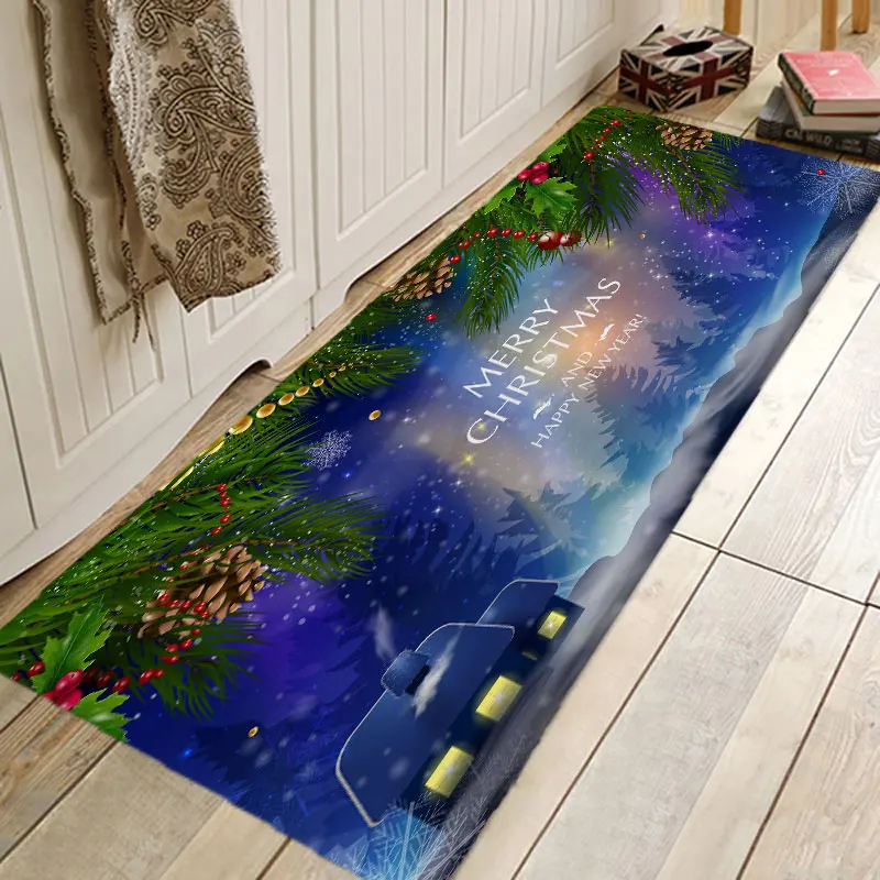 

Christmas Rug 3D RUG Hallway Carpets and Rugs for Bedroom Living Room Carpet Kitchen Bathroom Anti-Slip Floor Mats 3D Mat
