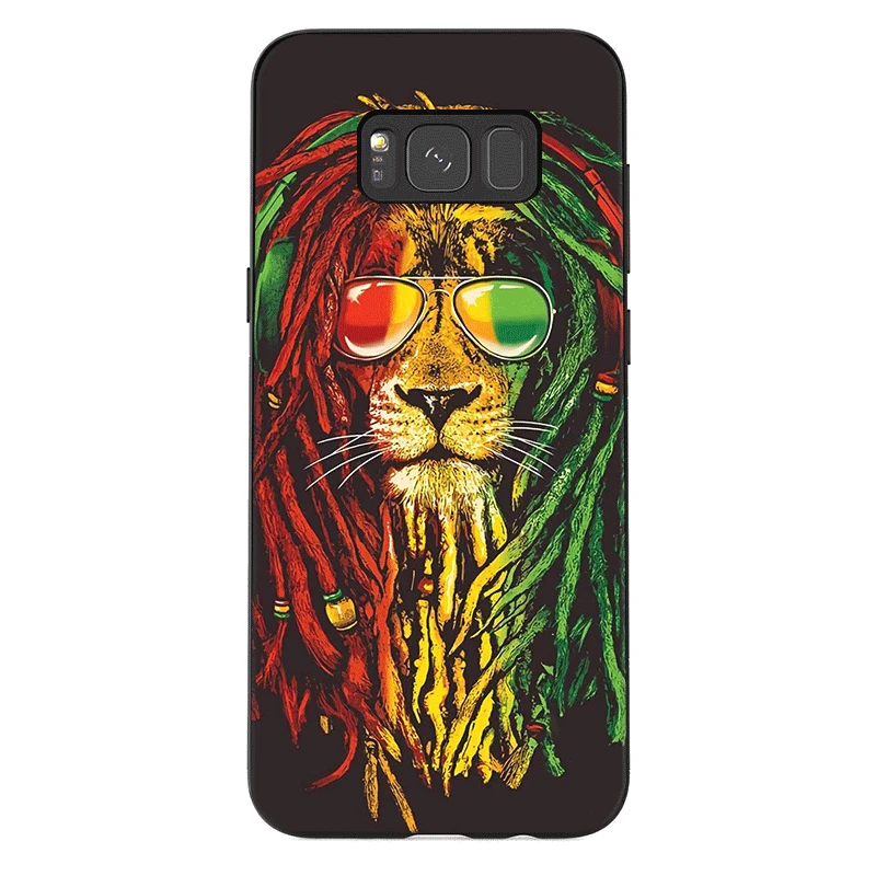 Чехол для телефона для samsung J6 A70 A60 A50 A40 A20 A30 A10 A7 A6 A5 A3 A8 A9 чехол от bob marleys раста Лев регги "сделай сам" - Цвет: B1