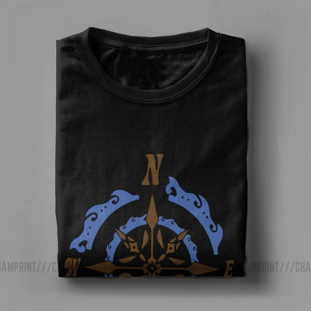 Футболка в стиле стимпанка морской компас подарок Шестерня Мужская футболка