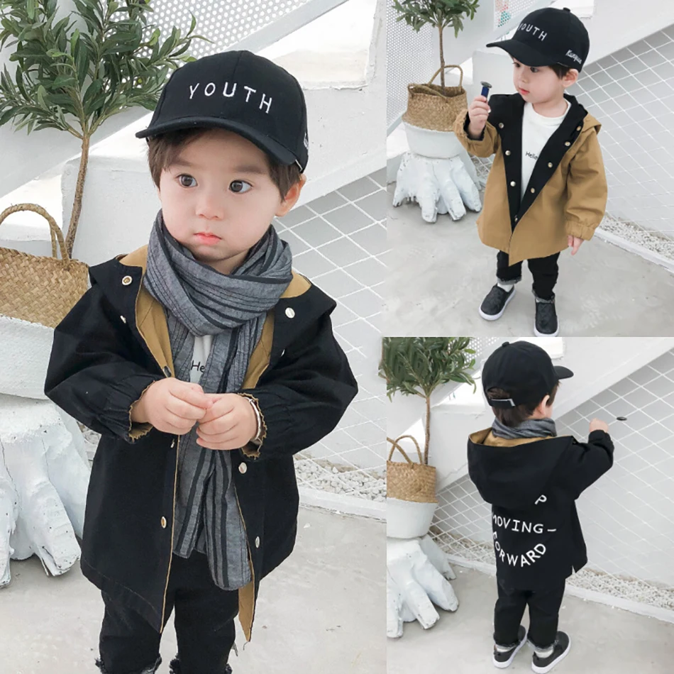 Новинка теплая одежда детская куртка двухстороннее пальто для мальчиков