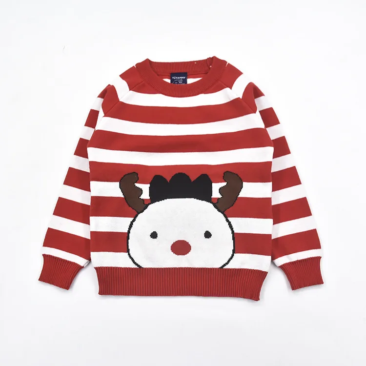 Рождественский свитер для мальчиков детские шерстяные трикотажные свитера с