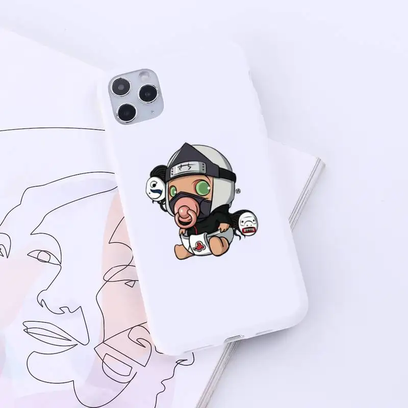

naruto cute baby cartoon anime Phone Case Candy Color for iPhone 6 7 8 11 12 s mini pro X XS XR MAX Plus