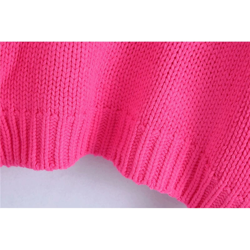 

Evfer New Sprint Casual Turtleneck Red Long Sweaters Women Fashion Za Knitted Long Sleeve Elastic Pullover Tops Girls Knitwear
