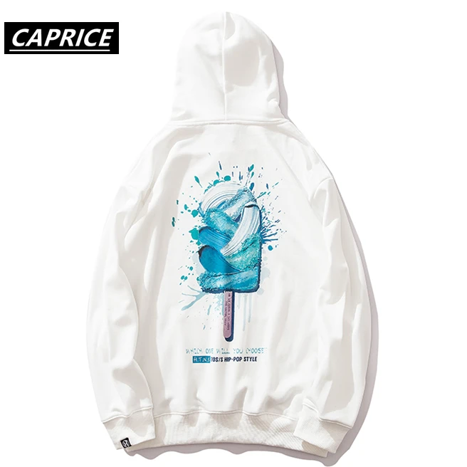 Повседневные мужские толстовки с принтом мороженого в стиле хип хоп уличная