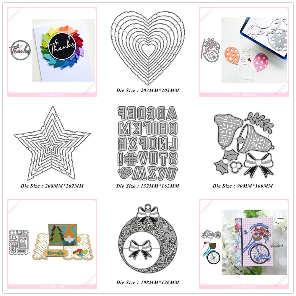 

(28 стилей) 2021 новые рождественские шары металлические Вырубные штампы Сделай Сам Скрапбукинг Тиснение бумажная рамка штампы шаблон форма т...