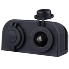 Новый двойной отверстие розетка для автомобильного прикуривателя с шатер с Водонепроницаемый крышка. Прикуриватель Мощность разъем