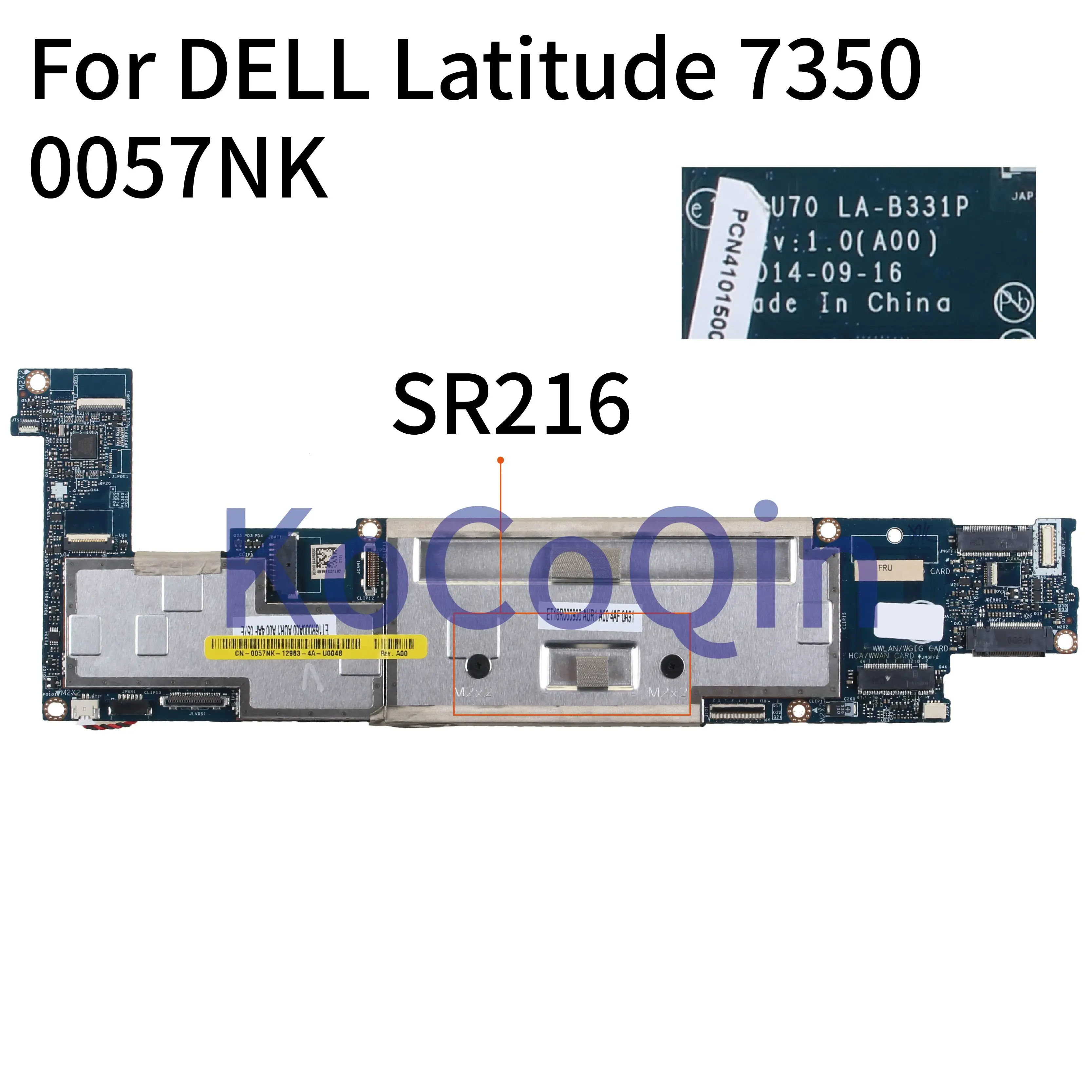 Материнская плата KoCoQin для ноутбука DELL Latitude 13 7350 Core M5Y70 SR216 4 Гб|Материнские платы