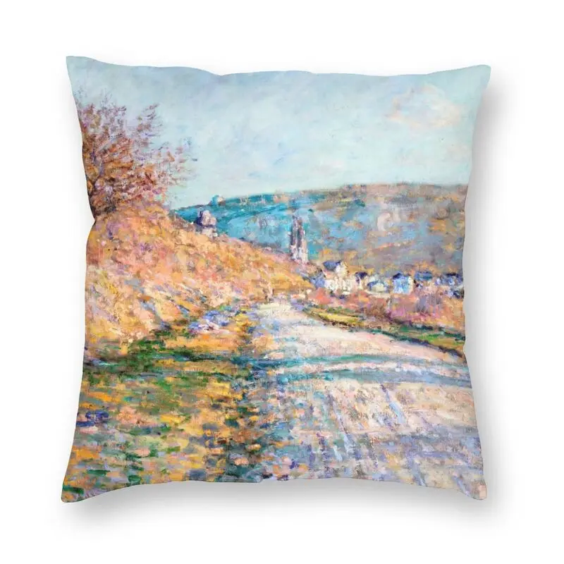 

Чехол с рисунком Клода Моне, задняя крышка, двухсторонняя дорожка до ветуэя, напольная подушка, чехол для автомобиля, крутая подушка, чехол, ...