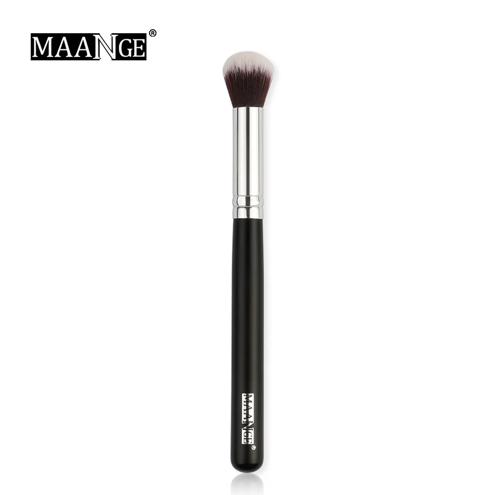 1 Pcs MAANGE, 1 шт., синтетические волосы, деревянная ручка, макияж для лица, хайлайтер, кисть для смешивания, кисть для румян, кисть для консилера, красота - Handle Color: 1 Pcs