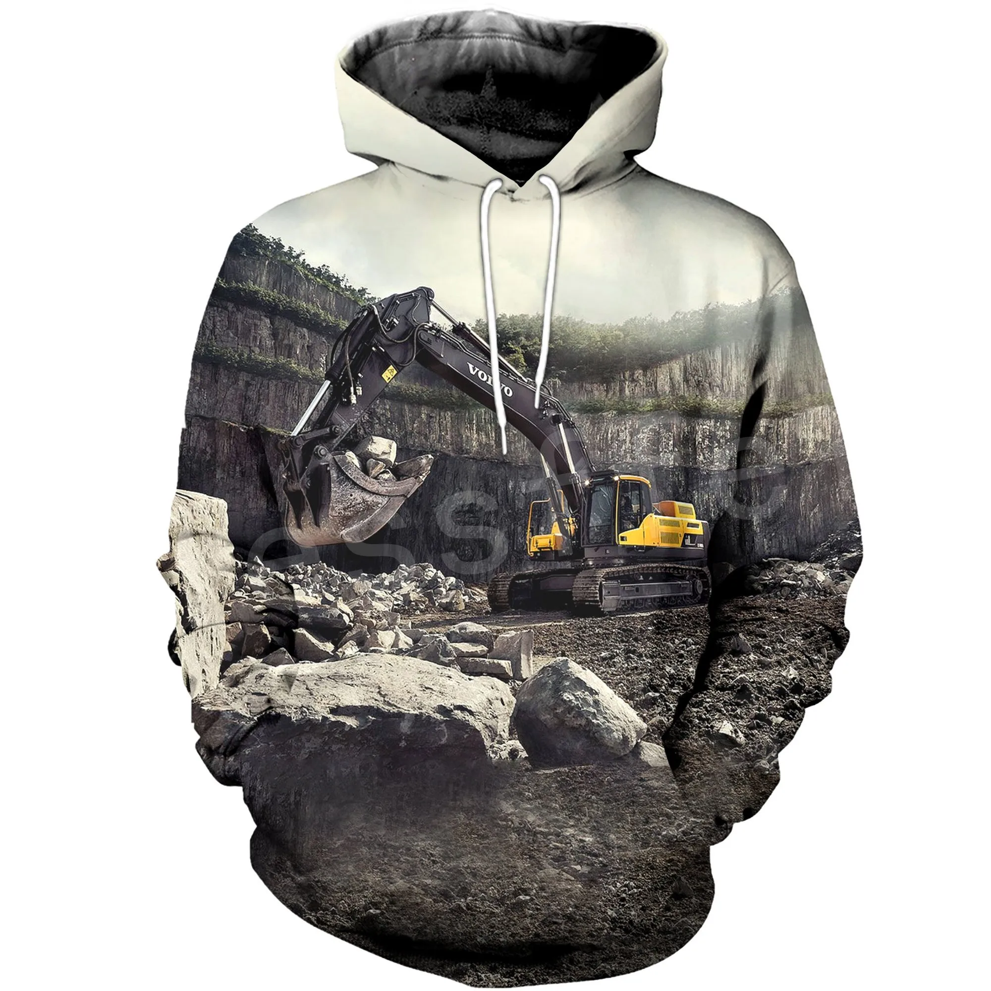 

Тяжелая экскаваторная техника, тренировочный костюм оператора, водителя, повседневный свитшот с принтом 3D, Прямая поставка, толстовки, мужс...