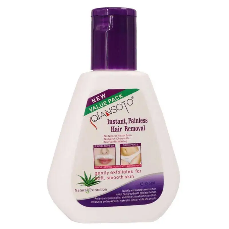 

125g Aloe Hair Removal Cream Essentials Aloe Beard Permanent Smooth Stop Hair Growth Inhibitor Removal Paste