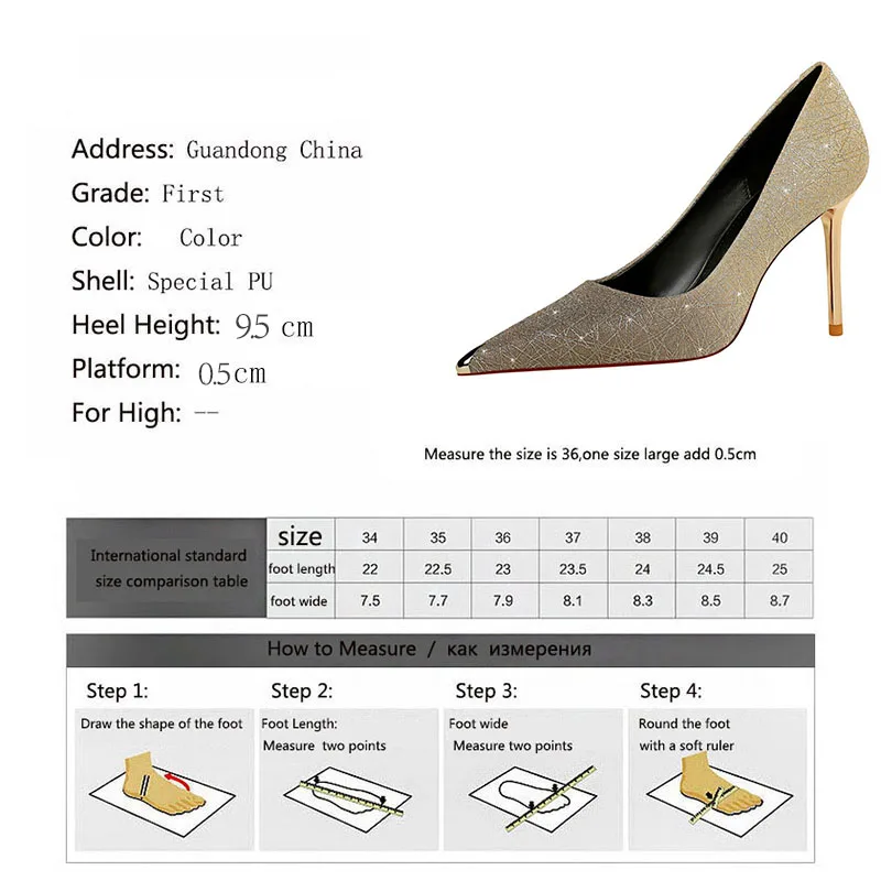 

Meriahzheng Banquet Sexy High Heel Shoes Shallow Mouth Stiletto Heel Color Gradient Metal Pointed-Toe Women's Shoes DS-6826-9