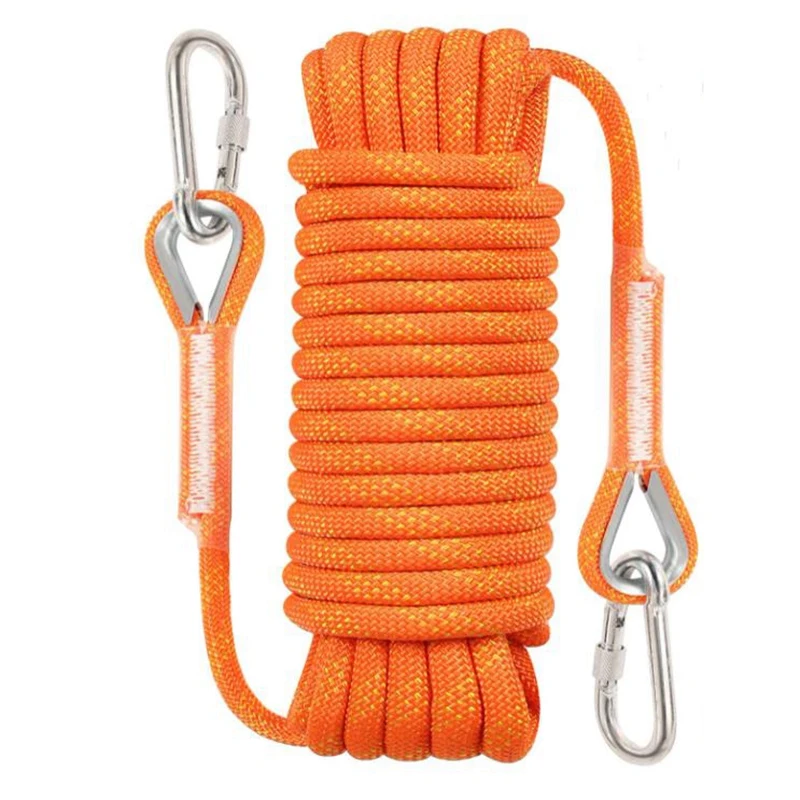 

10M Rock Climbing Rope,10mm Diameter Climbing Rope,Escape Rope,Tree Climbing Rope,Rescue Parachute Rope,for Hiking,Etc
