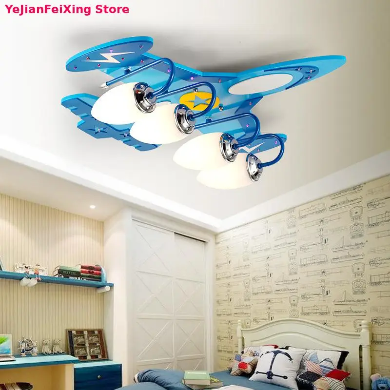 

Modern children's room LED ceiling lamp boy girl bedroom room lamp simple airplane cartoon eye protection lamp lighting