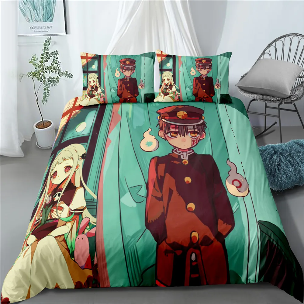 Набор пододеяльников Hanako kun с 3D принтом в японском аниме набор постельного белья