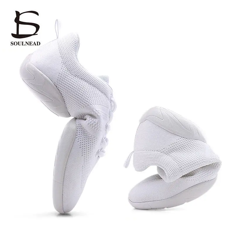 Kids Women Aerobics Shoes Dance Sneakers White Jazz Dance Shoes Adult Size 28-44 Competitive Girls Hip-hop Dancing Shoes Sneaker
