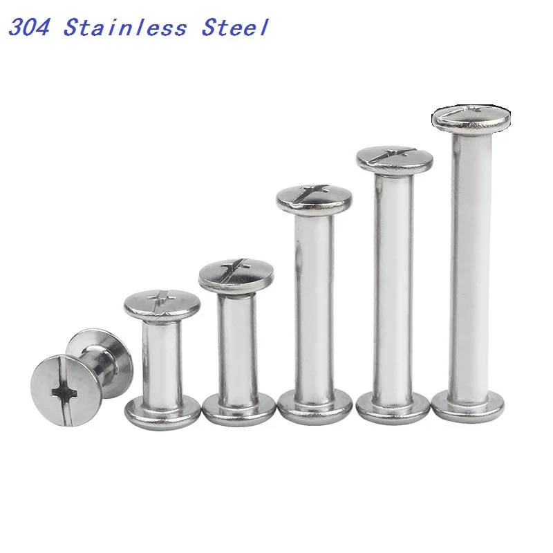 Винт гвоздик 50 шт./лот M5 * 6 мм 100 из нержавеющей стали марки 304 заклепки для книг