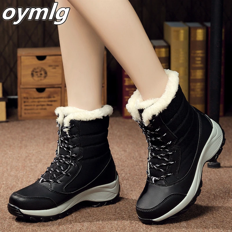 

Winter Shoes Women Boots Plus Size 42 Waterproof Platform Boots For Women Snow Boots Women Winter 2020Botas Mujer Black White