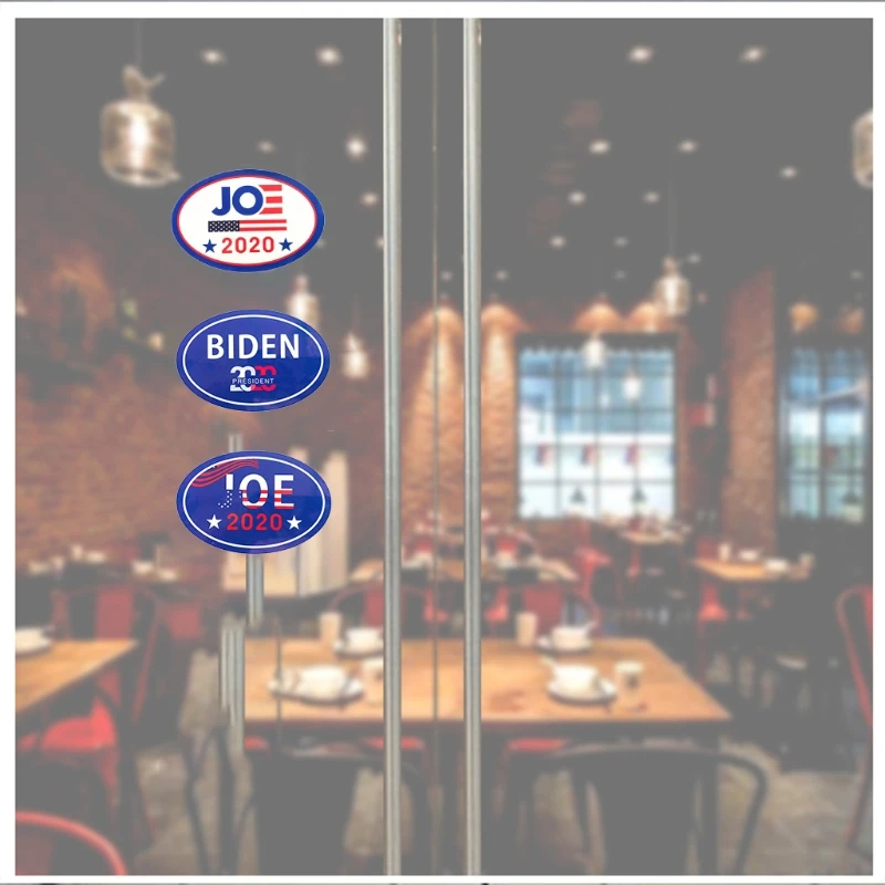 

10Pcs 2020 Democratic Presidential Election Bumper Reflective Sticker Quality Printed Letters Oval Car Decals Decoration