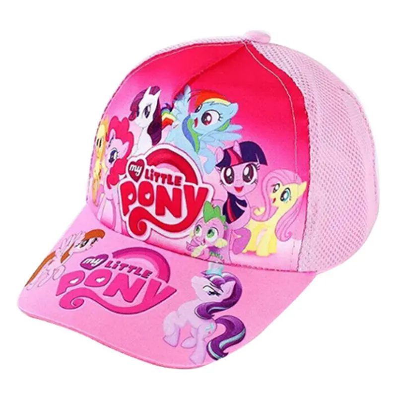 

My Little Pony Toys Cartoon Action Anime Figure Children Hat Adjustable Cute Summer Girl Sun Hat Baseball Caps 3-9Years Kids Toy