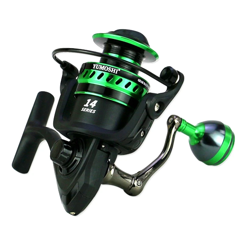 

YUMOSHI Рыболовная катушка, катушка для спиннинга, легкий Пластик рамки металлическая шпуля для морской рыбалки спиннинговая катушка для ловл...