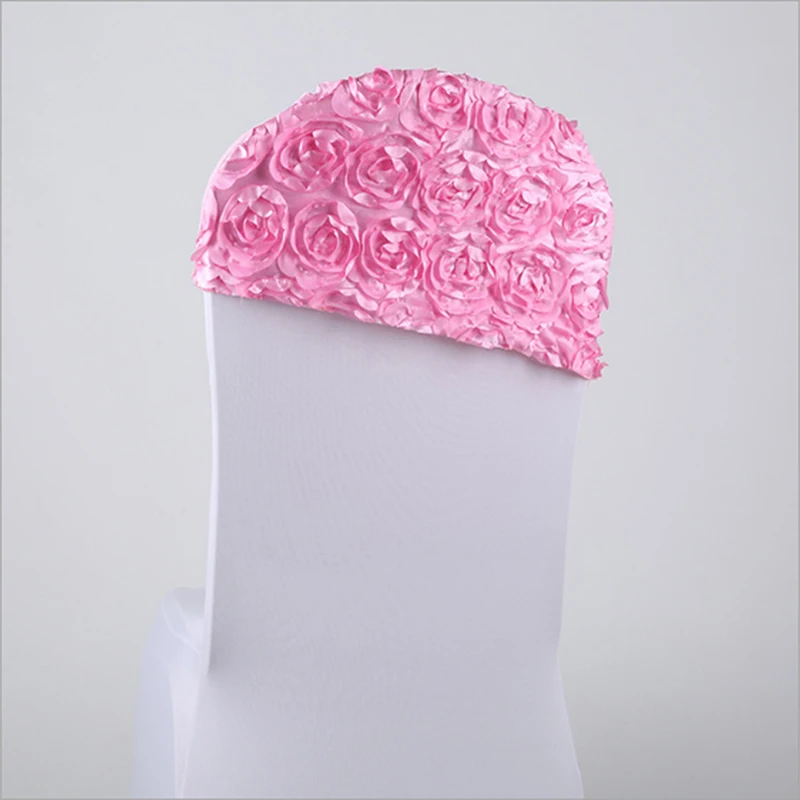 Rosette Chair 5 Colours For Luxury Weddings Fit All Chairs Polyester Embroider Satin Cap Cover | Дом и сад