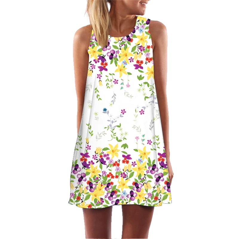 Женские платья Летний жилет без рукавов сексуальный сарафан мини выше колена