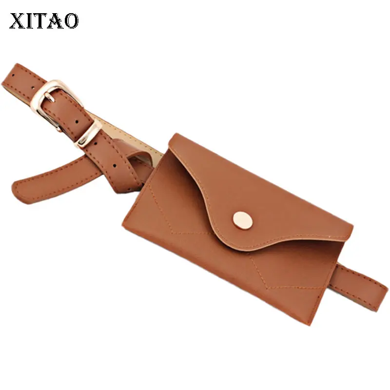 

Поясная Сумка XITAO для женщин, кошелек из мягкой искусственной кожи со съемной пряжкой сбоку, однотонный, удобный уличный аксессуар, LL1153